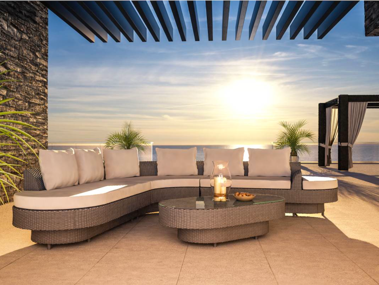 salon de jardin en rotin